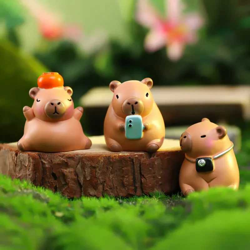 12pcs New Capybara Blind Box Simulation Mini Capibara Action Figures Doll Children Birthday Christmas Gift C250917