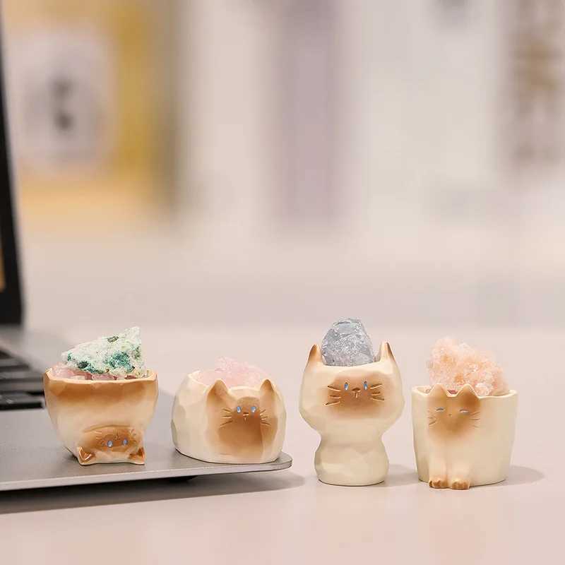 Creative Cat Crystal Blind Box Desktop Ornament Decor Animal Crystal Stone Random Mysterious Box Birthday Gift Collection Toy C250917