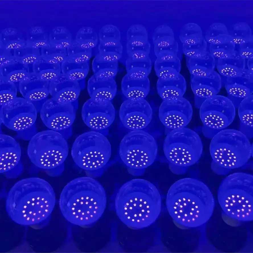 12W UV Purple LED Light Bulb AC 85265V PurpleTransparent Cover Hotel Party Ghost House Fluorescent Atmosphere Decoration Light C250917