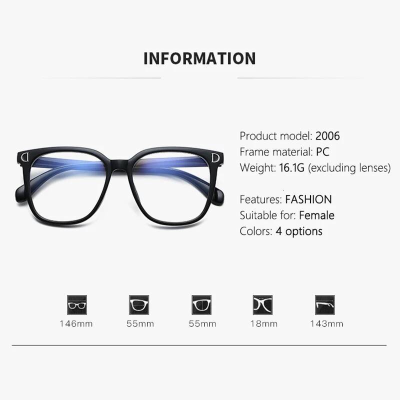 New D-shaped Anti-blue Light Myopia Glasses Are In The Trend Of Fashion.2006 ddmythur