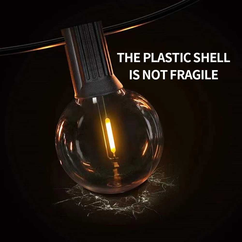 10pcs G40 LED Bulb E12 5V 110V 220V 1W PC Warm White Globe Bulbs Waterproof for String Light Outdoor Patio Home Garden Decor C250917