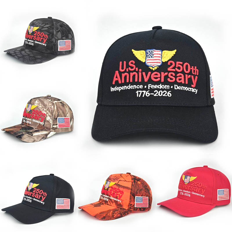 United States 250th Anniversary Hat Embroidered Baseball Cap Secure and Comfortable Fit Men Women Powerful Symbolism