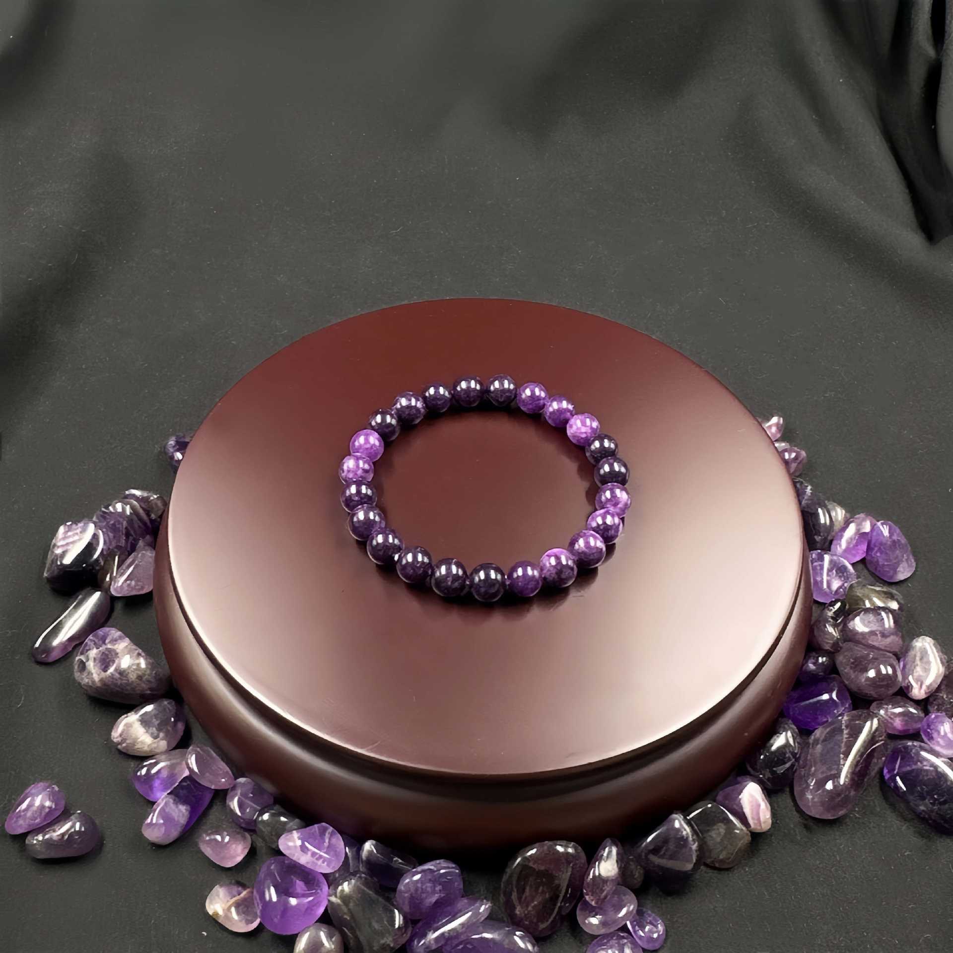 Purple Amethyst Gemstone Healing Bracelet Delicate Daily Wear & Calming Jewelry Gift For Her High - Quality Stylish Accessory
