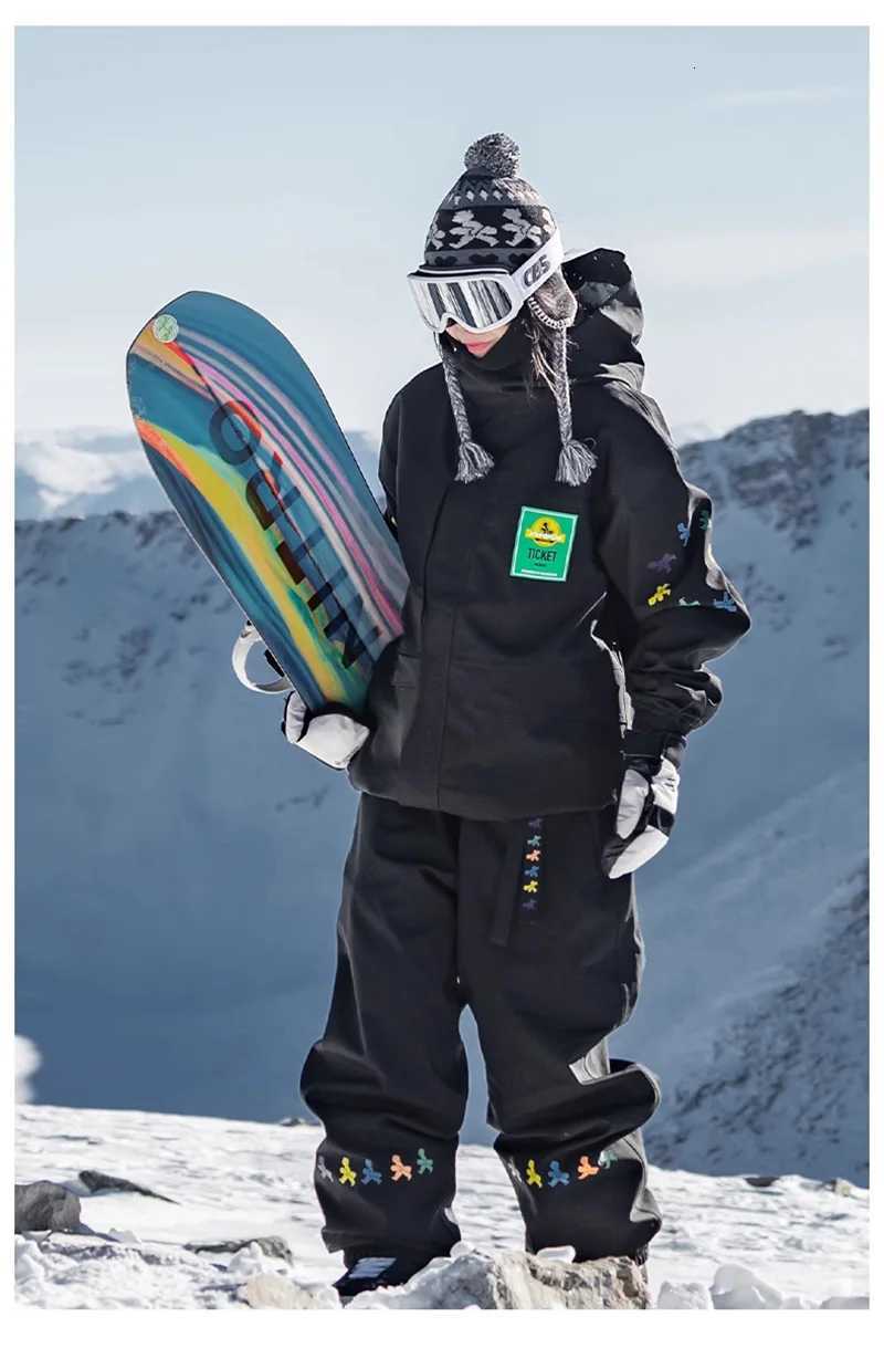 John Snow Men Women Snow Suit Sets Americanstyle Waterproof Windproof Outdoor Ski Jacket And Pants New Professional Ski Suits W250917