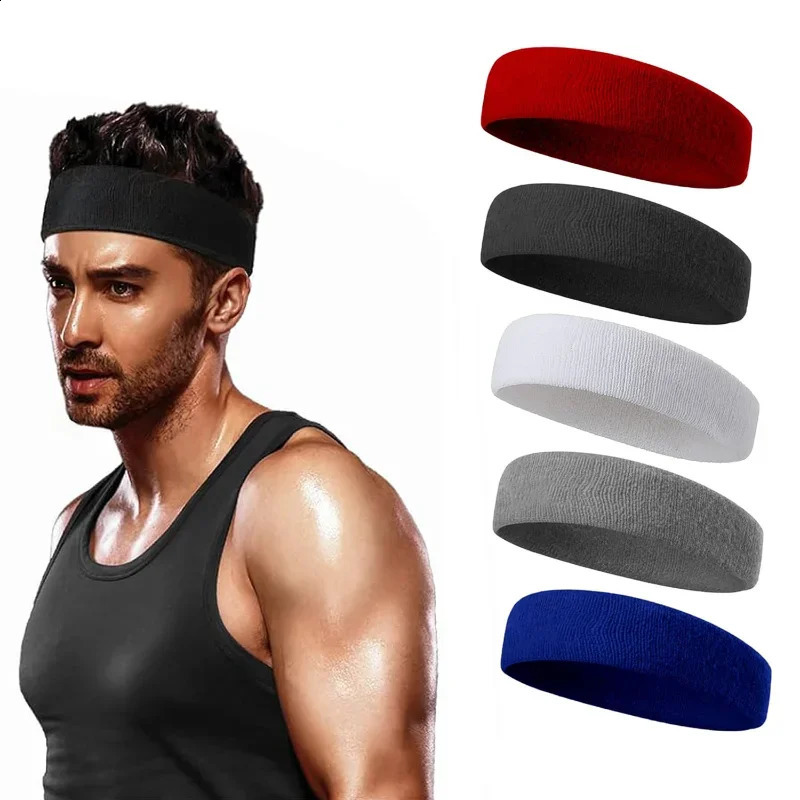 3pcs Sweatproof Sports Headbands for Men and Women Moisturewicking Sweatband for Tennis Basketball Running Gym Workout 250916
