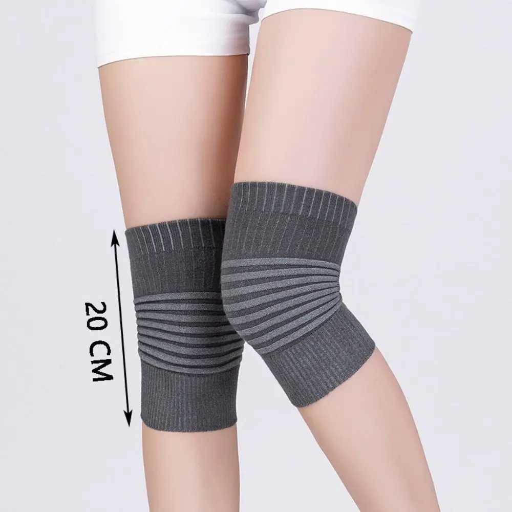 New Cotton Sports Knee Pads Nude Black Grey Elastic Compression Knee Brace Compression Stripe Knee Pads for Men Women J250917