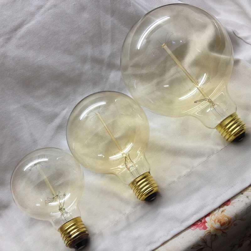 Outlet free ship Globle G125 110V 60W straight 5 filament lamp for vintage edison fixture E27 AC110V130Voltage lighting bulb C250917