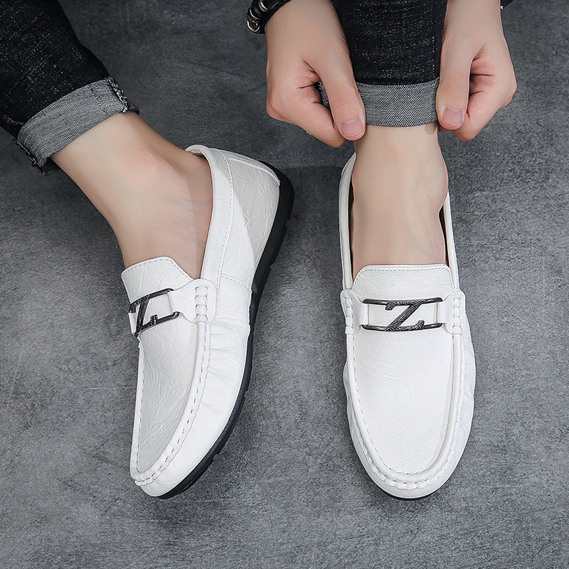 TOP Designer Men's Loafers Summer New Fashion British Style Soft Sole Soft Surface Casual Leather Shoes Slip-On Breathable d9