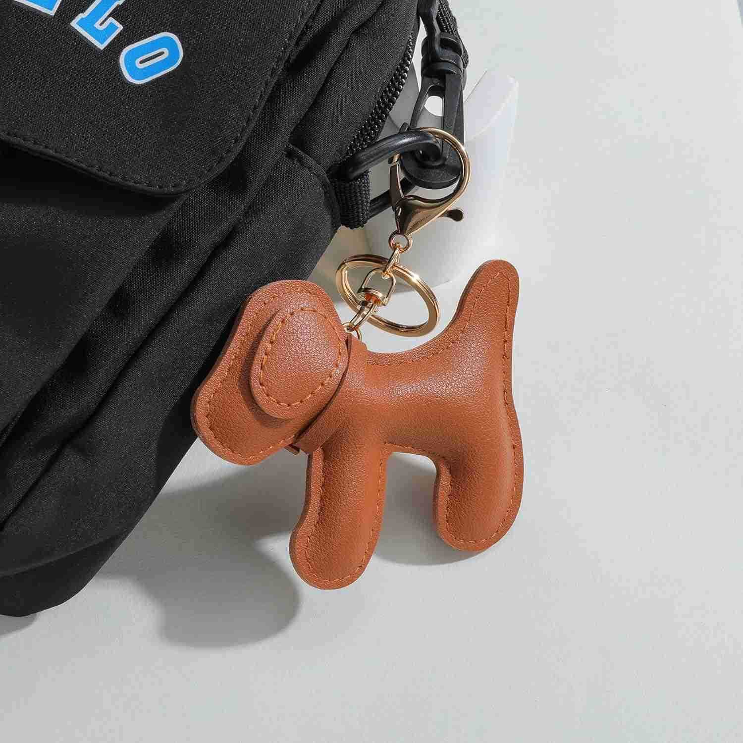 Leather Dog Bag Charm Dog Lover Charm Keychain for Purse Handbags Bag Accessories Z2509017