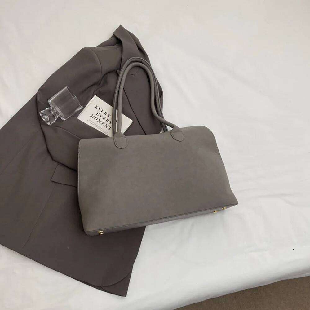 Best Selling Designer Bag Top Handle Suede Solid Color Ret Handbag For Women Men With Inner Pocket Tote Trendy Satchel Work Travel Bag