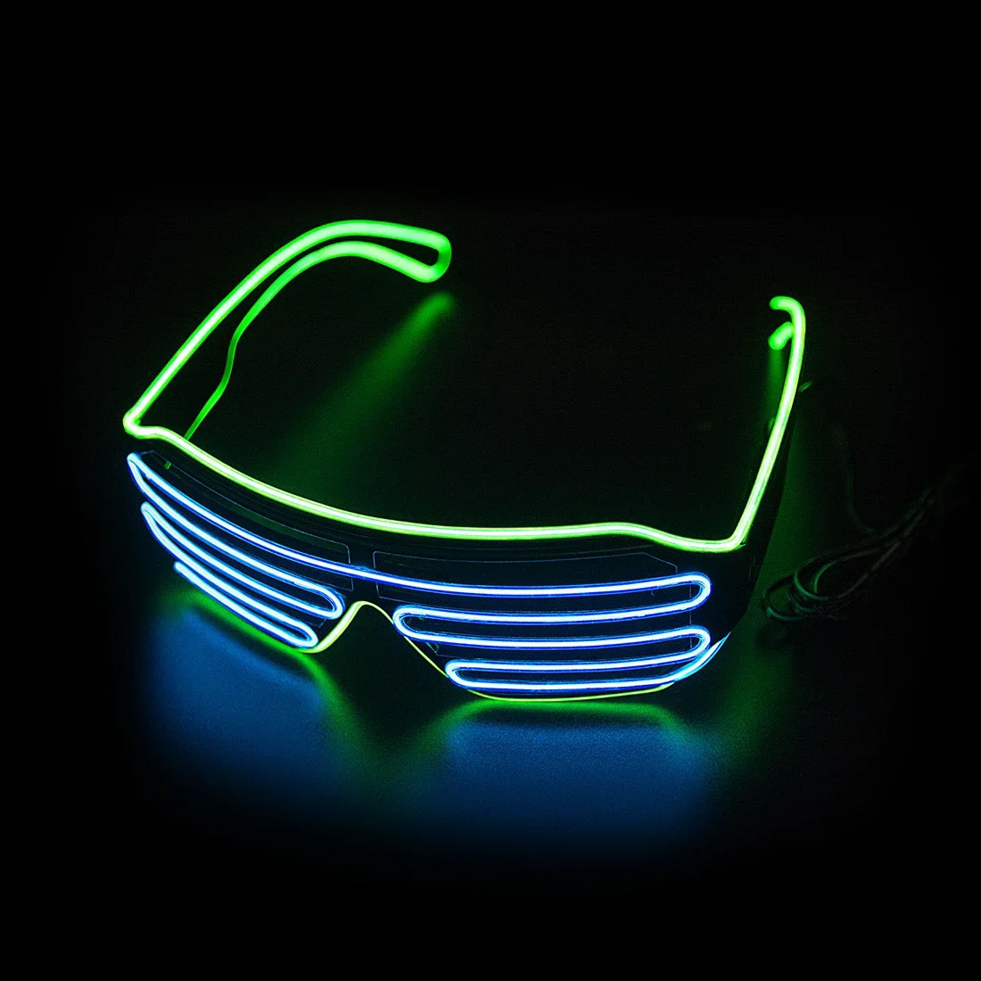 LED Glowing Glasses Gafas Luminous Bril Neon Christmas Glow Sunglasses Flashing Light Glass for Party Supplies Prop Costumes i250917