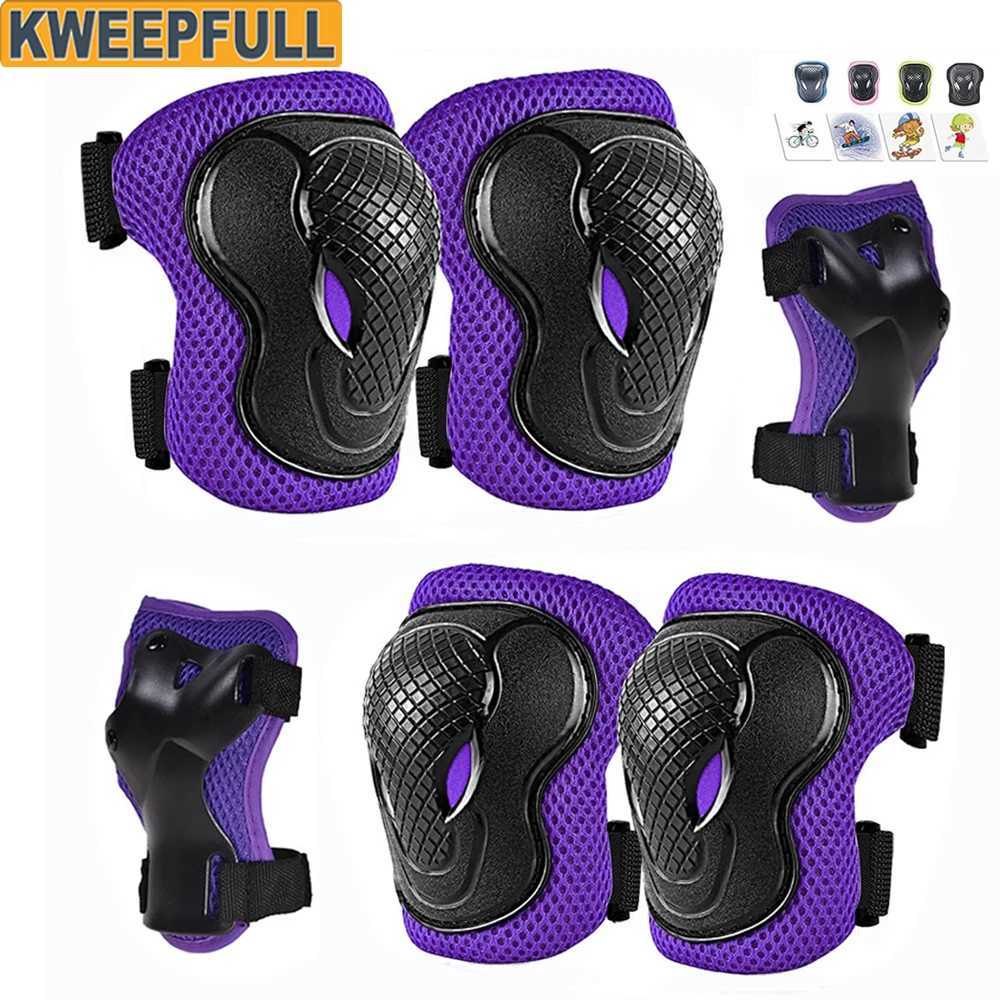 6pcs Set of Riding Protective Gear for Skating Skateboarding Balance Car Antifall Equipment Knee Pads Hand Guards J250917