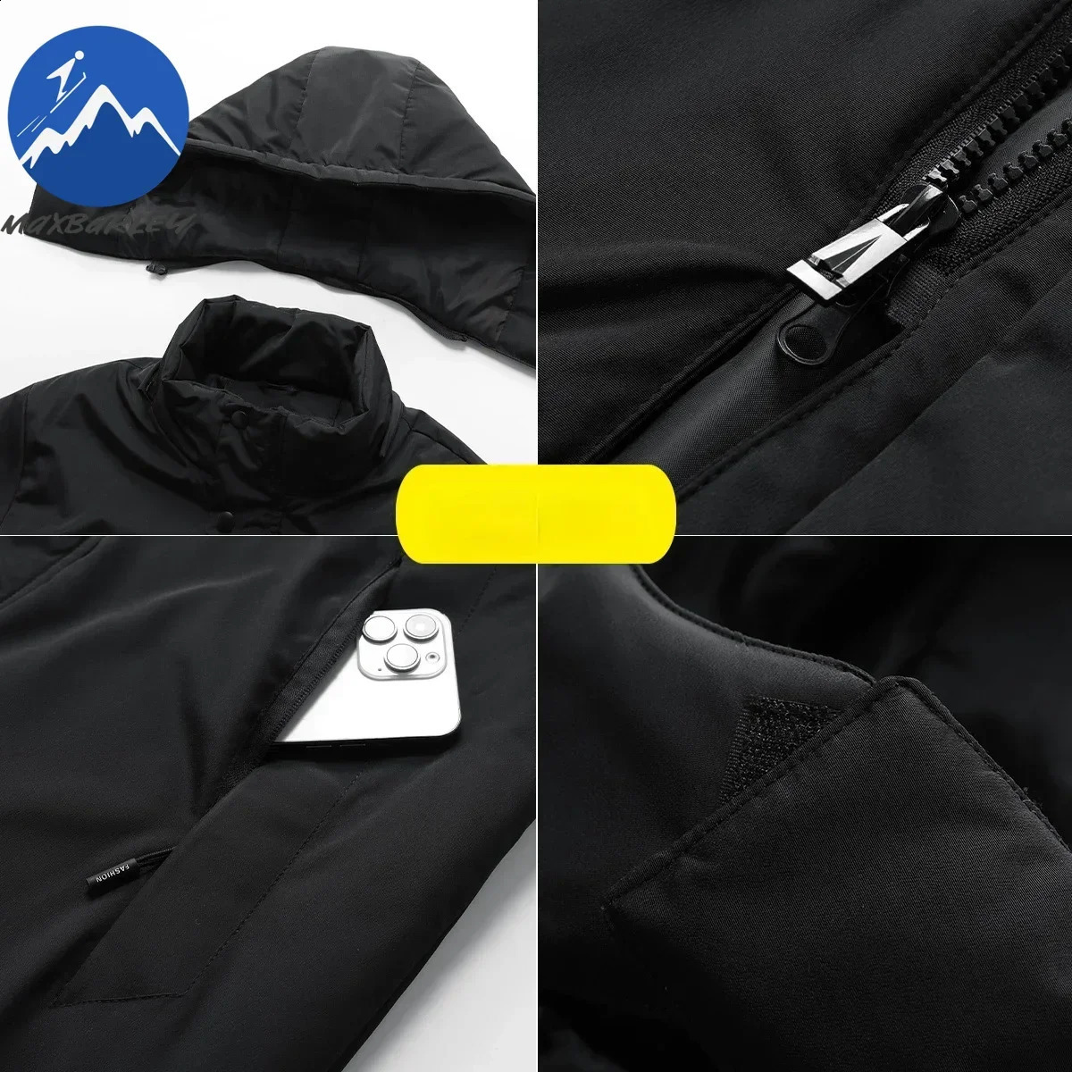 Winter Long Jacket Men y 3 1in 1 Removable 2piece Set Warm Padded Snow Waterproof Thick Hooded Windbreaker Parkas 250916