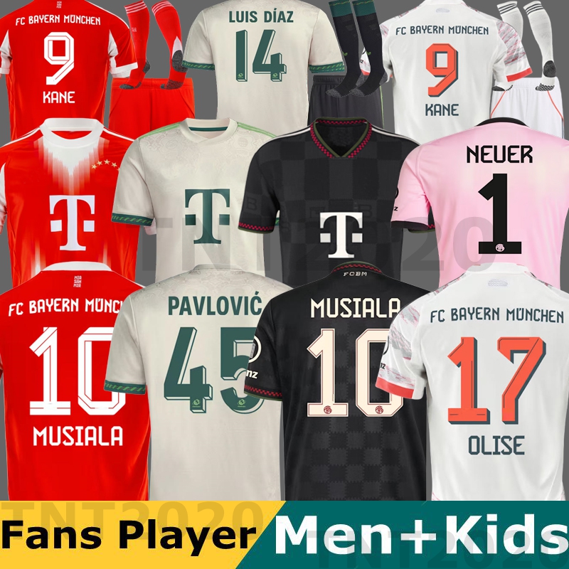 XXXL 4XL 25 26 KANE Soccer jerseys OLISE LUIS DIAZ 14 MUSIALA OLISE COMAN KIMMICH SANE MUSIALAGNABRY 2025 2026 kids Kit Player N.JACKSON 11 Football shirt