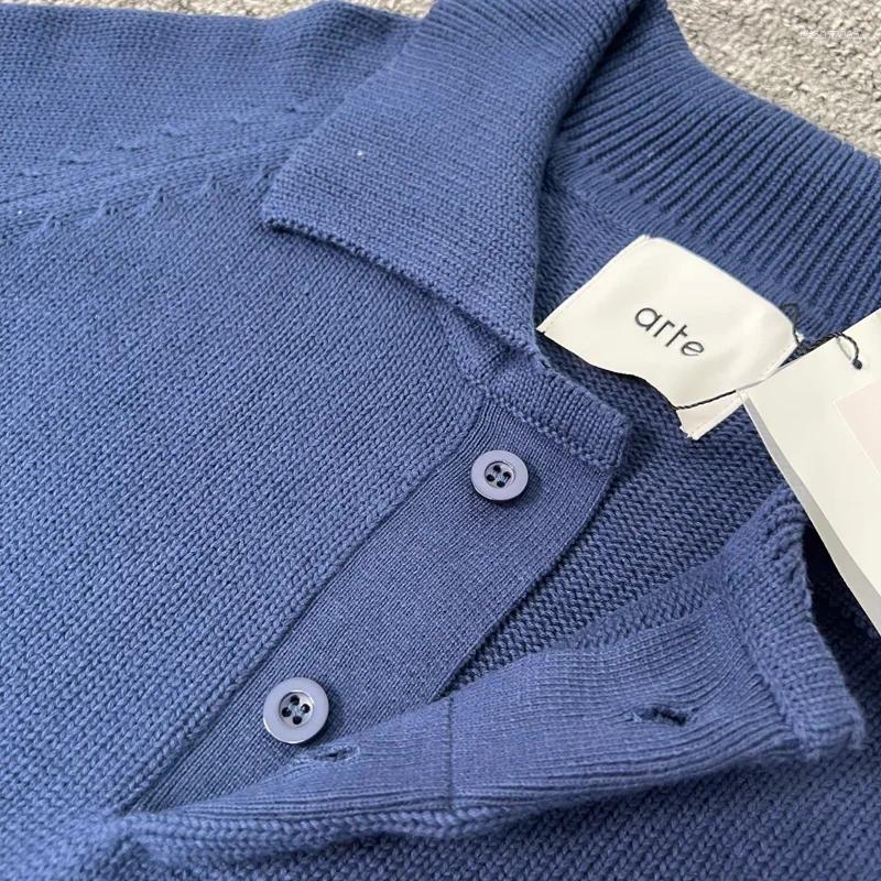 ARTE Men's Designer sweater Jacquard Embroidery Knit Polo Shirt Women High Qualiy 1:1 Casual Long Sleeve coat Casual jacket Cotton hoodie