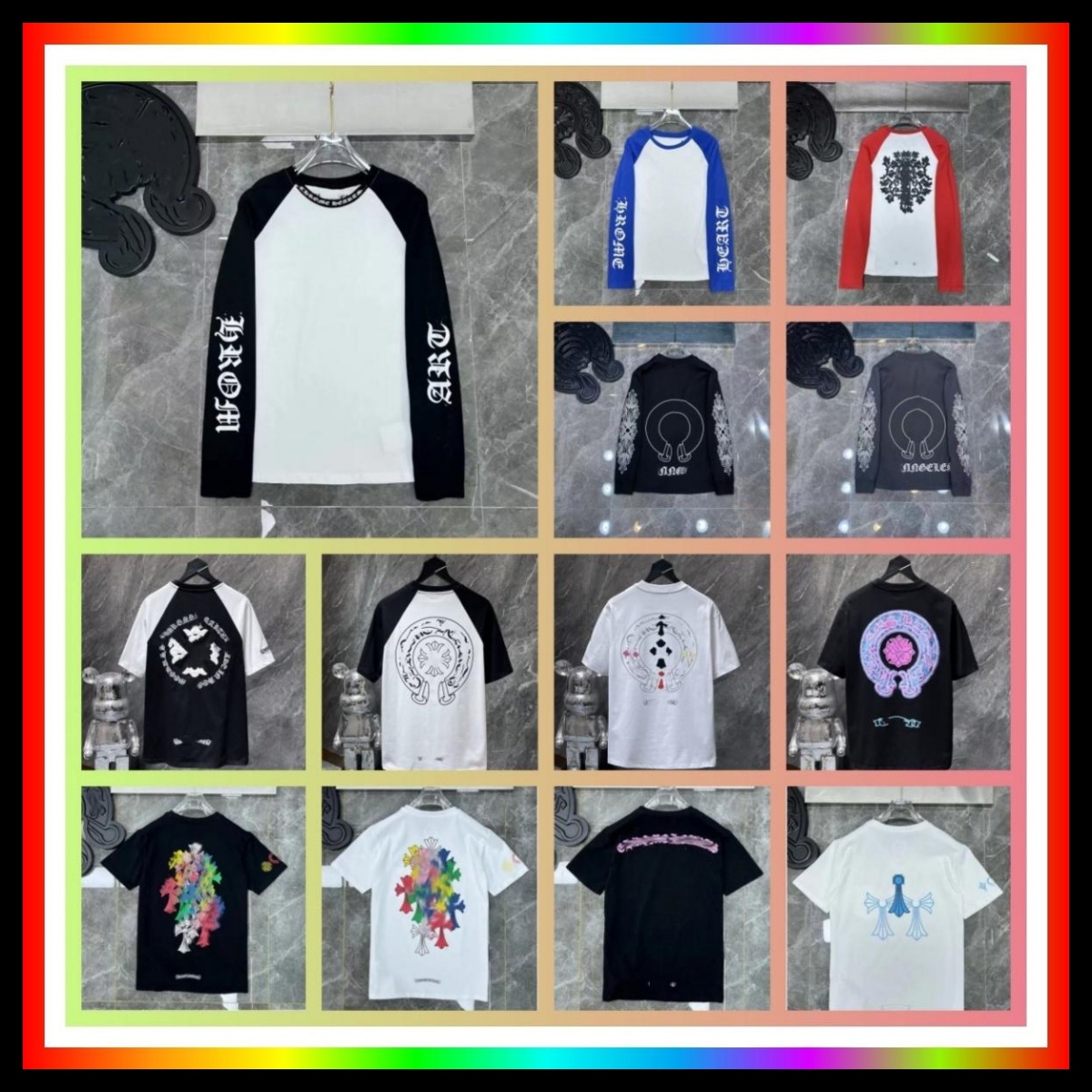 Chrome shirt Mens Womens Designers T Shirts Mens Woman Streetwear zip up hoodie summer Loose Fashion Tops Cotton Casual Printed High Street Luxurys Coats Hoody +99