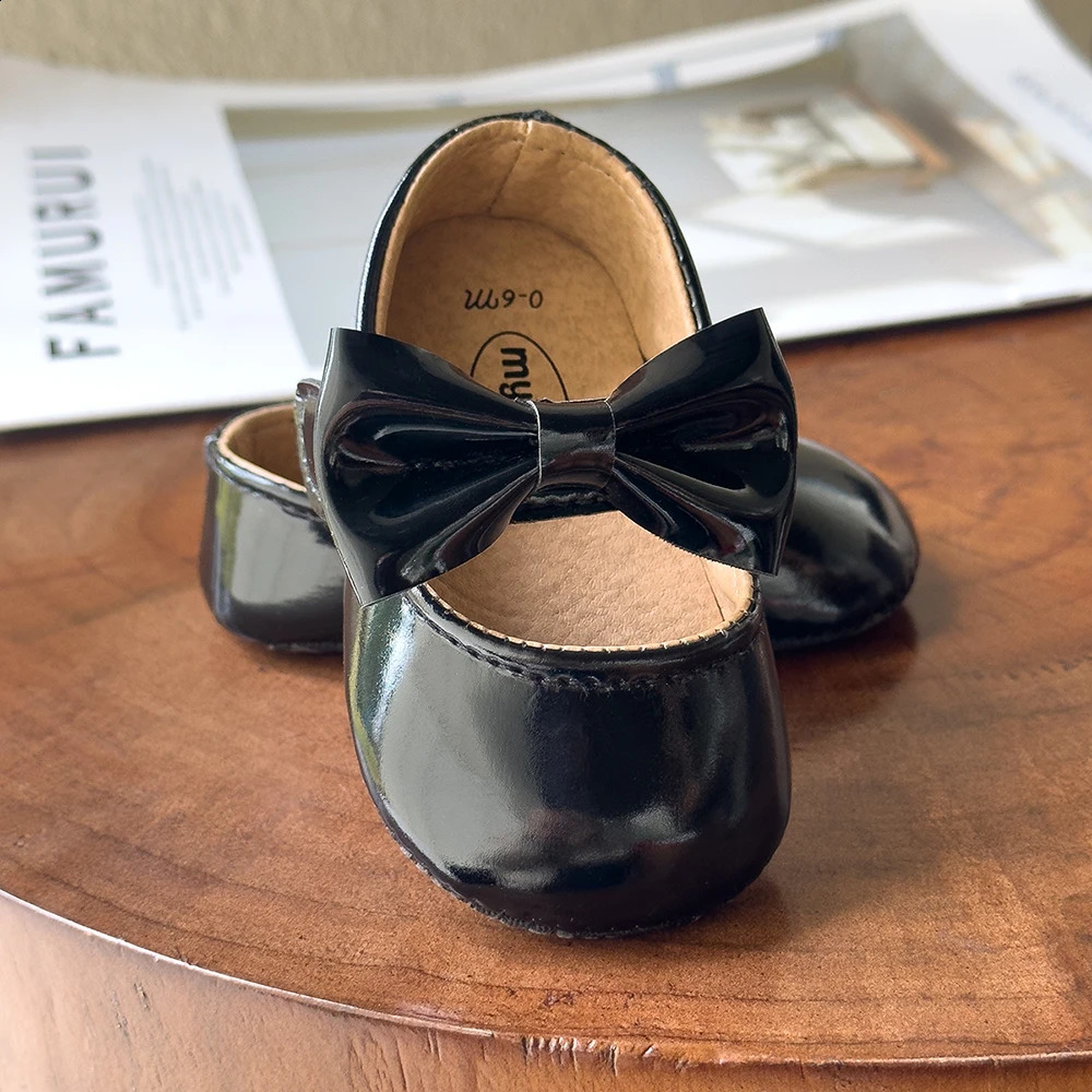 born Baby Shoes Infant Girls Shoes PU Antislip Bowknot Classic Princess Dress Shoes Toddler First Walker Crib Shoe 250916