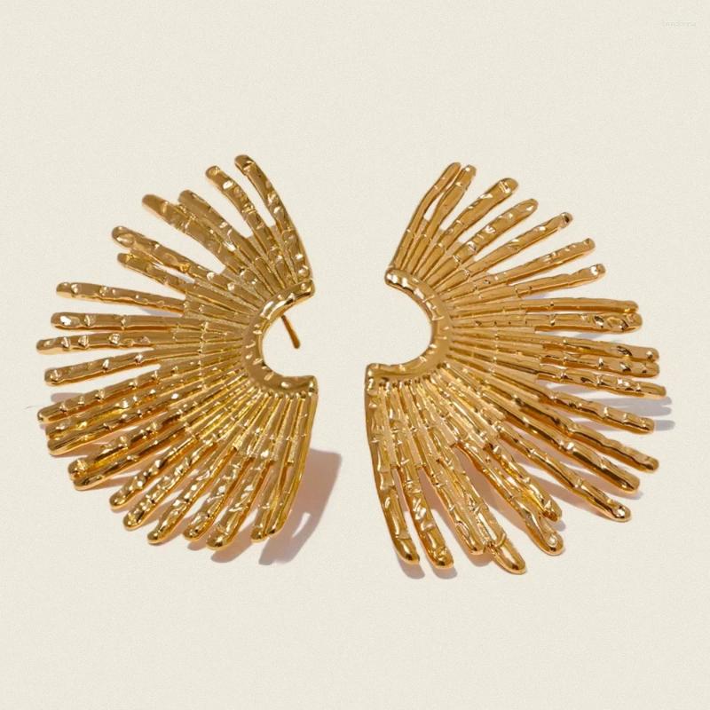 Stud Earrings Stainless Steel Geometric For Women Anti Allergic Temperament Daily Statement Jewelry Accessories