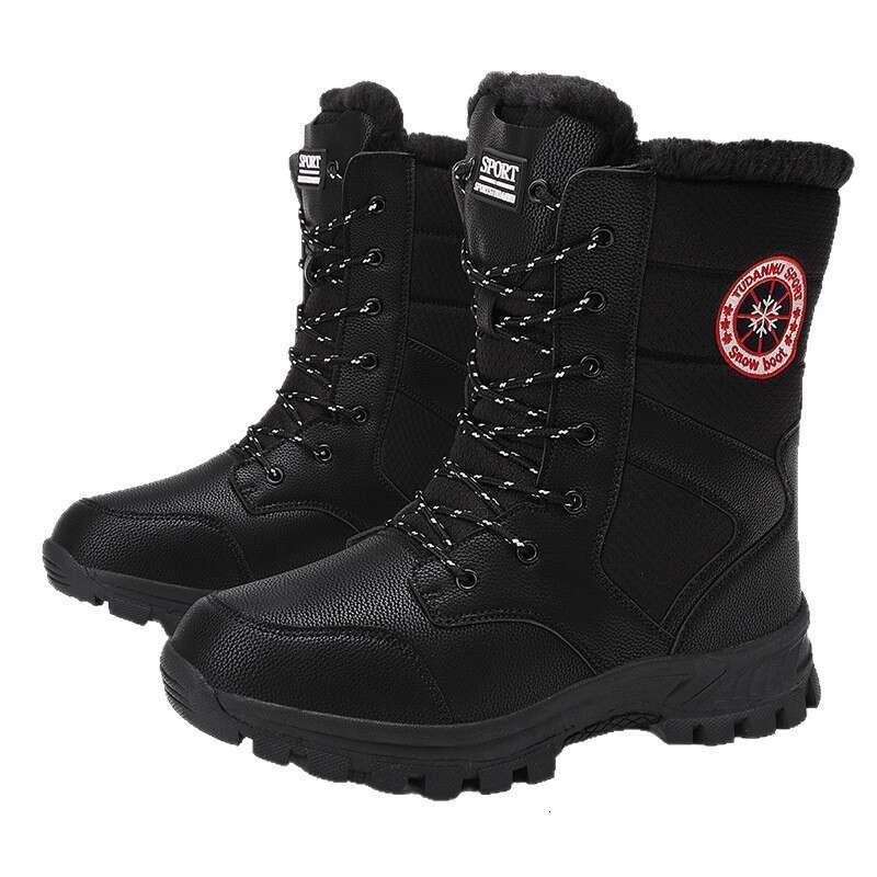 New Designer Boots Middle Boots Women's Shoes Winter Rain Boots High Top Lace-Up Thick-Soled Waterproof Fashion Outdoor Hiking Snow Boots