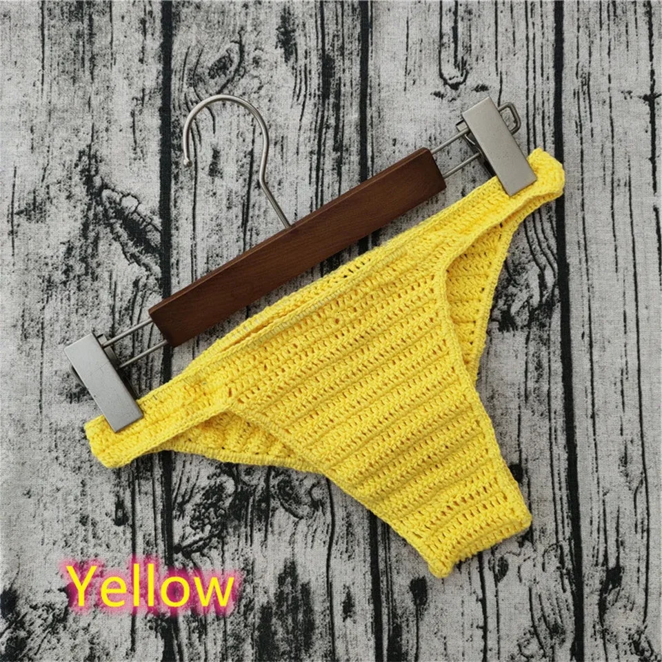 Sexy Men Women Breathable Knit Briefs Underwear Pump Man Hand Crochet Gstring Swimming Sunbathing Underpants Panties 250917