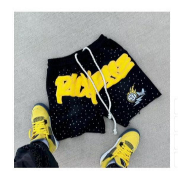 Men's Shorts PICHESSE 3 Diamond Shorts Harajuku High Street New Hot Selling Versatile Trendy Sports Pants Hot Couple y2k
