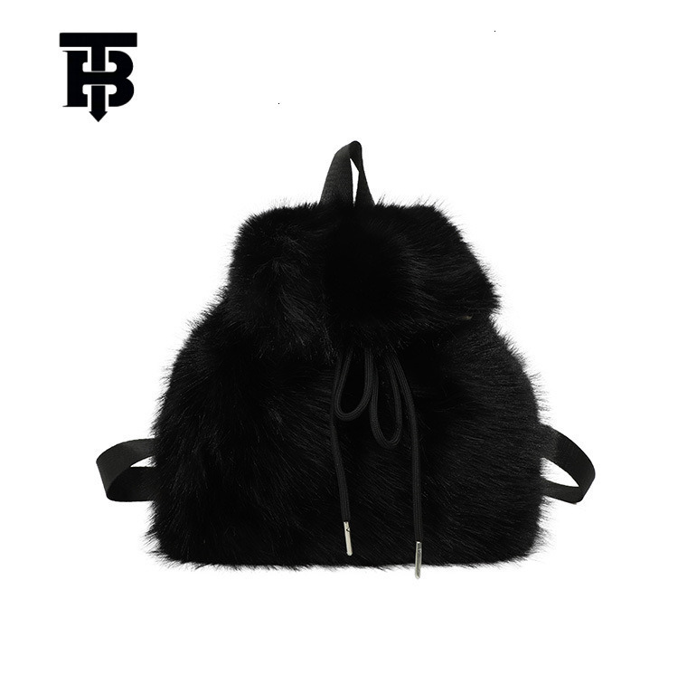 Designer Bag High-end Furry Small Backpack 2025 Autumn Winter Trendy Women's Luxury Bag New Luxury Plush Ultra-light Backpack Casual Hot Item