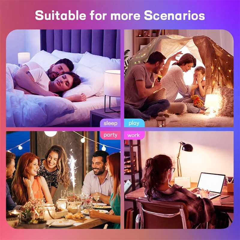 Tuya E27 LED Smart Bulb WIFI Bluetooth Dimmable Light LED Lamp 27006500k RGB APP Voice with Alexa Google Home Smart Life Decor C250917