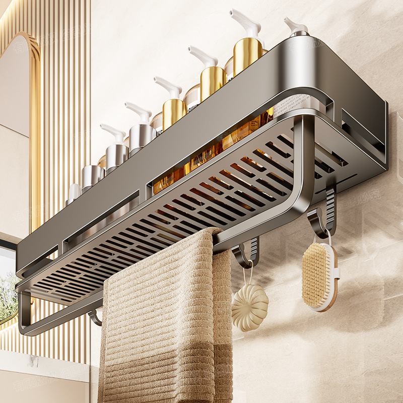 Suction cup bathroom rack toilet household non-punching toilet washstand wall-mounted toilet multi-functional storage