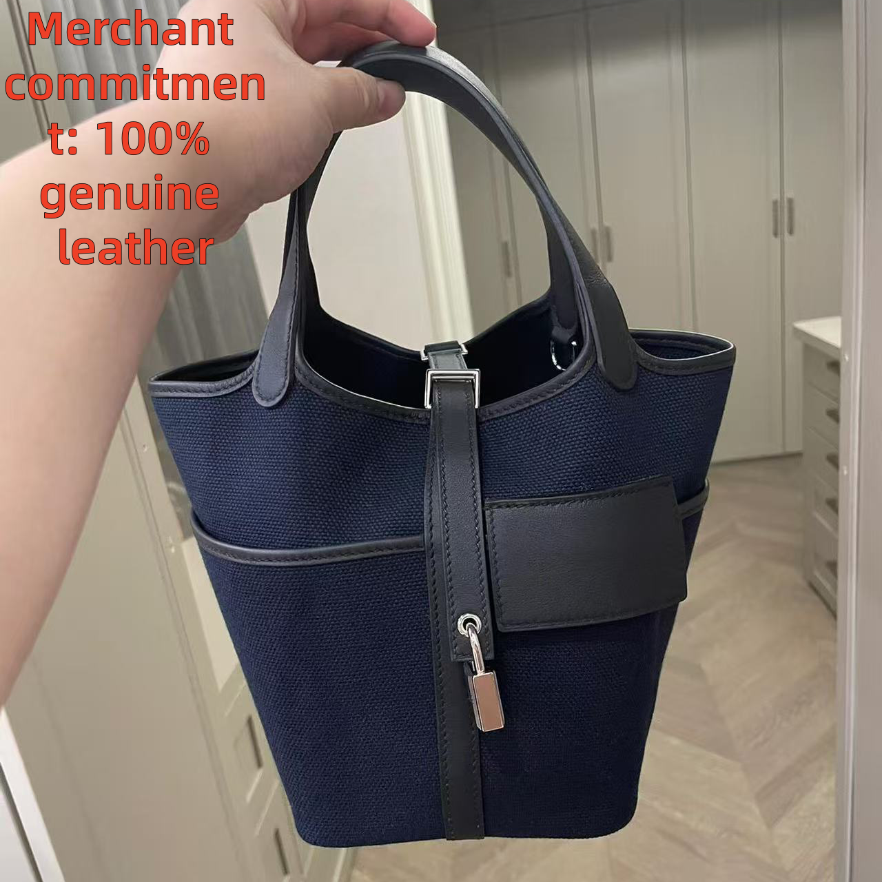10A quality genuine leather Canvas Cargo Basket bags Luxury Designer bags Lock bag Womens handbags bucket bag fashion crossbody Shoulder Bag tote
