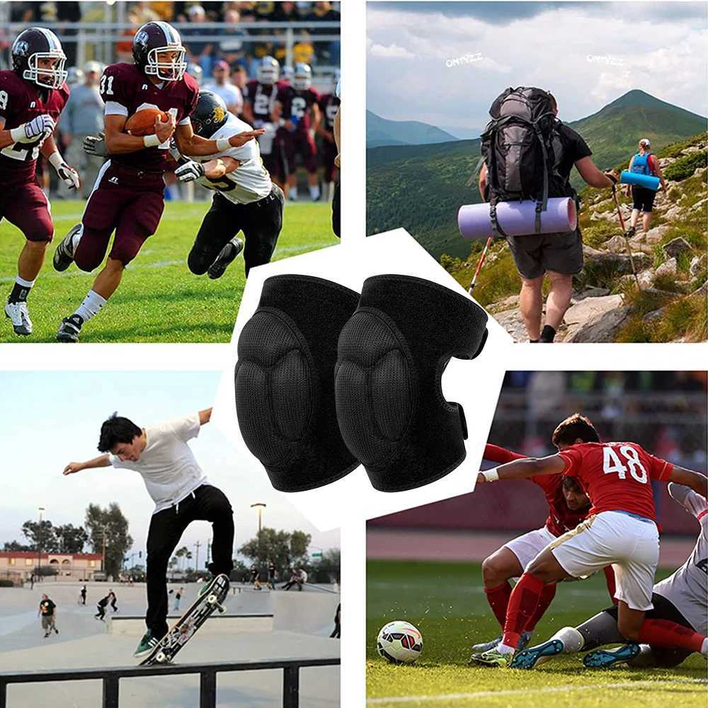 1 Pair Adult Sports Knee Pads AntiSlip Collision Kneepads with Thick EVA Foam House Cleaning Volleyball Football Knee Sleeve J250917