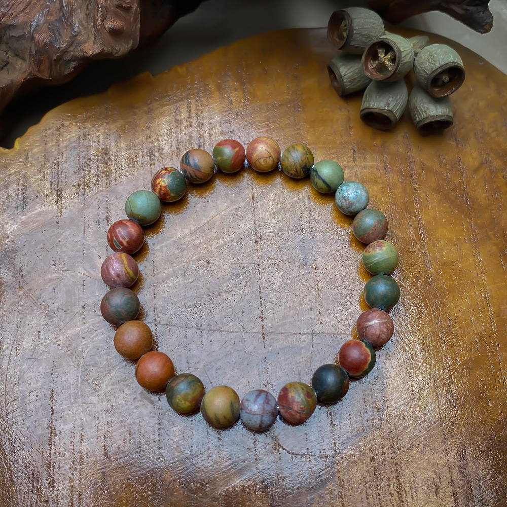 Designer Jewellery High Quality Earth Toned Multi Gemstone Healing Bracelet for Daily Wear and Gifting Natural Style Jewelry Textured Accessory