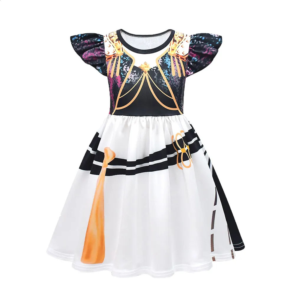 Halloween Kids Kpop Demon Hunters Costume Fashion Girls White Gold Dress Mira Rumi Zoey Dress Up Summer Party Princes Clothes 250916