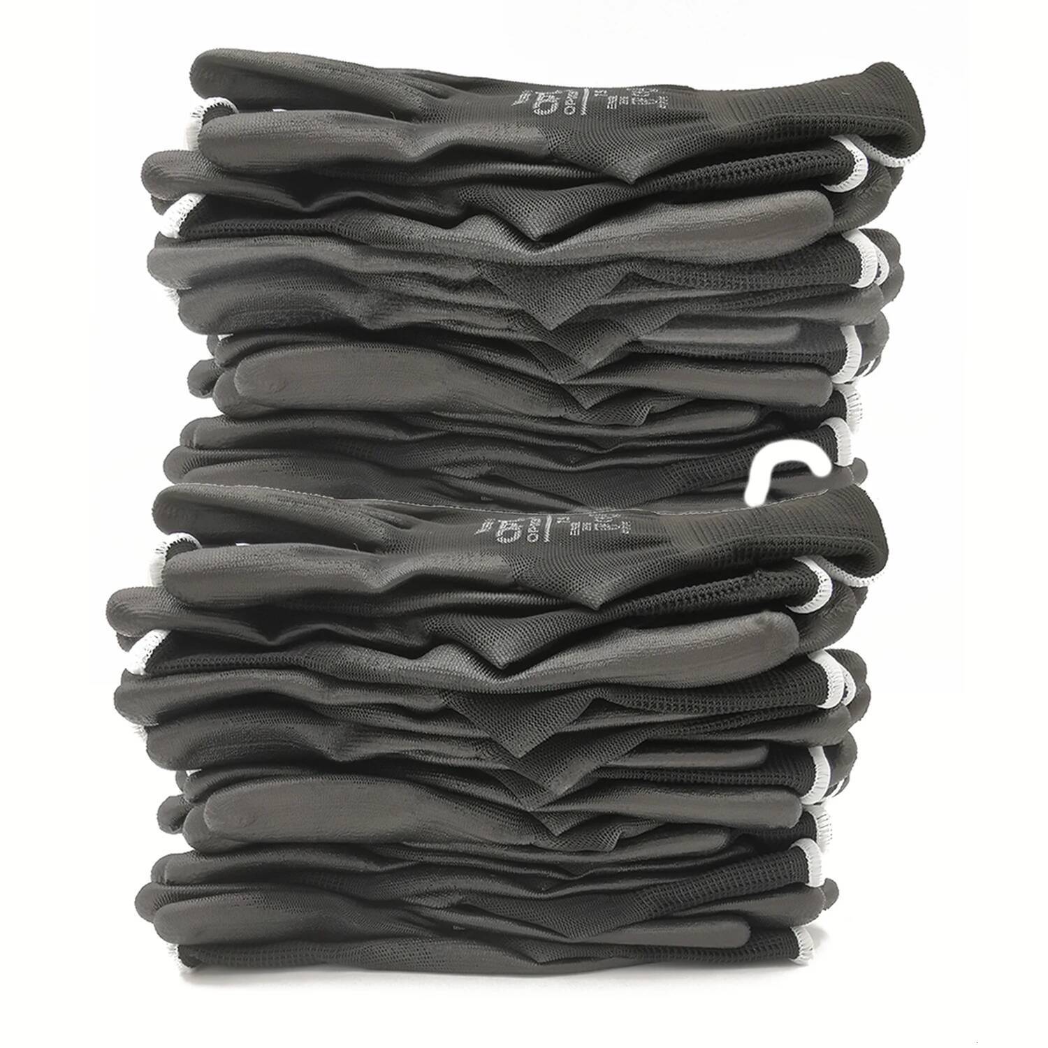 10 Pairs Household Non-slip Wear-resistant Breathable Labor Garden PU Work Protective Gloves ddmythur