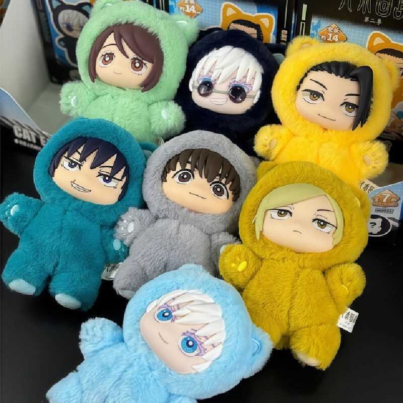 Genuine in stock Eaki Jujutsu Kaisen Season 2 cat park party Gojo Satoru blind box plush toy bag pendant model collection C250917