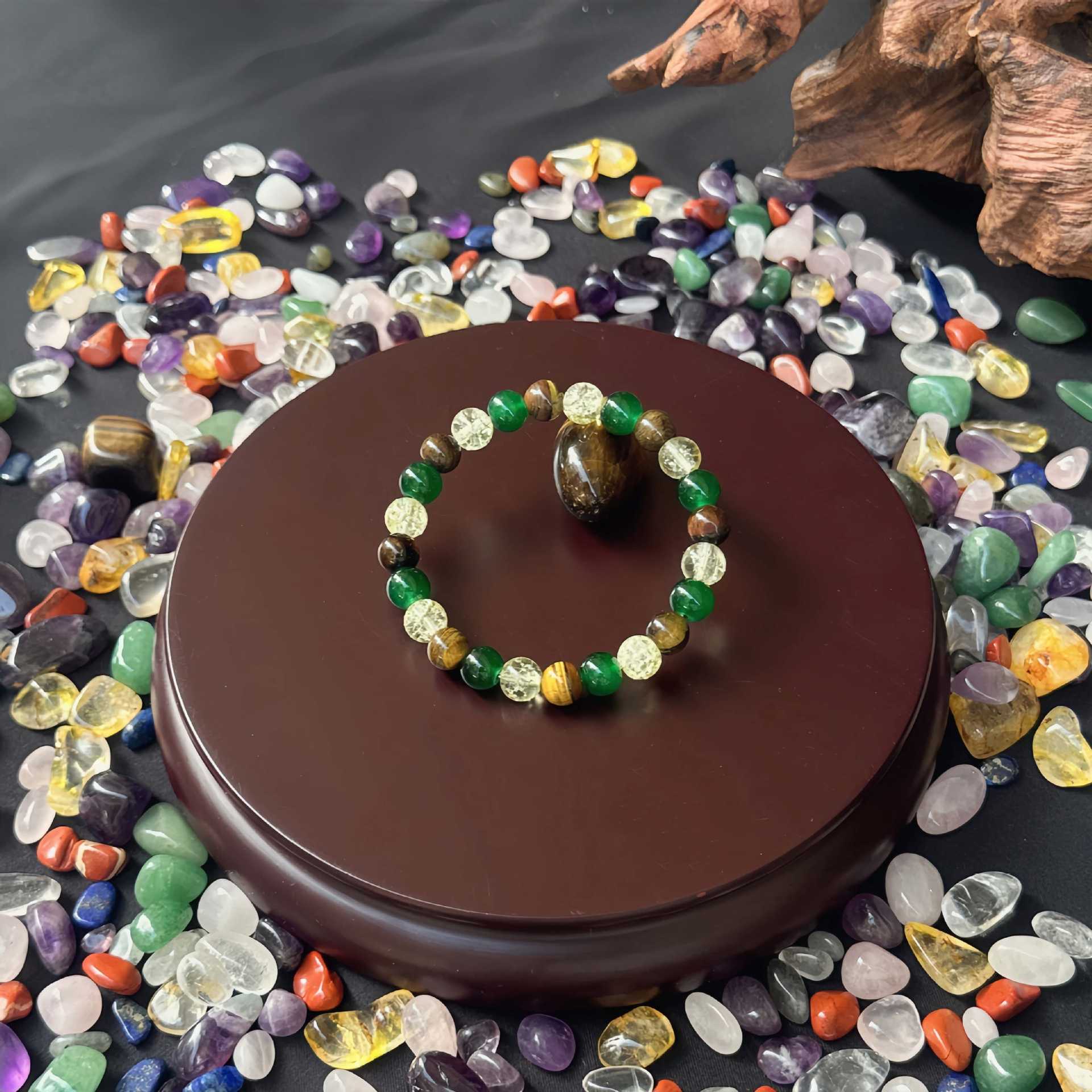 Multi - Colored Gemstone Healing Bracelet For Money Abundance Delicate Daily Wear & Prosperity Jewelry Gift For Her High - Quality Stylish Accessory