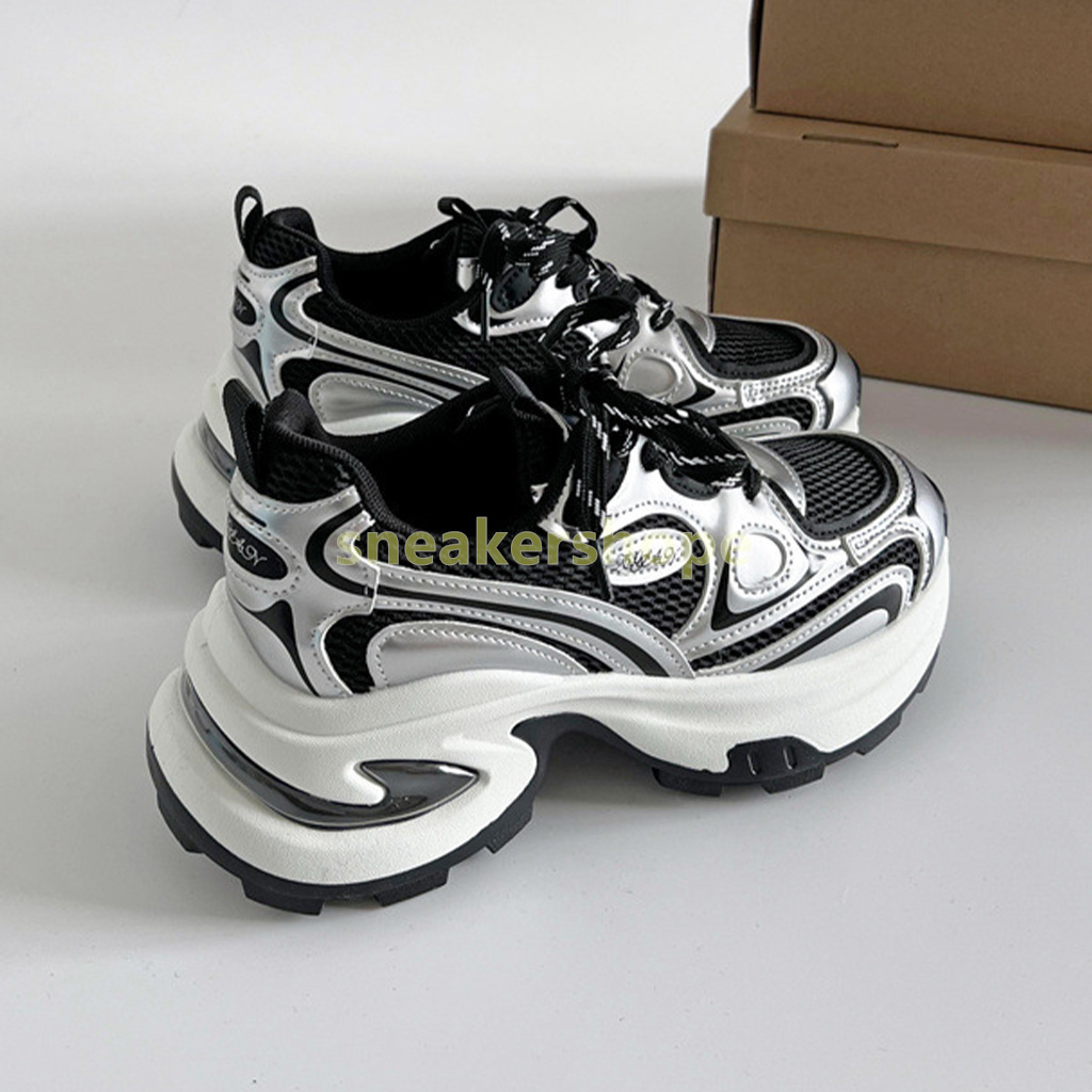 Designer Shoes casual sneakers womens trainers Street-style Stylish red black silver Mesh Breathable comfort platform sneaker Size 35-40