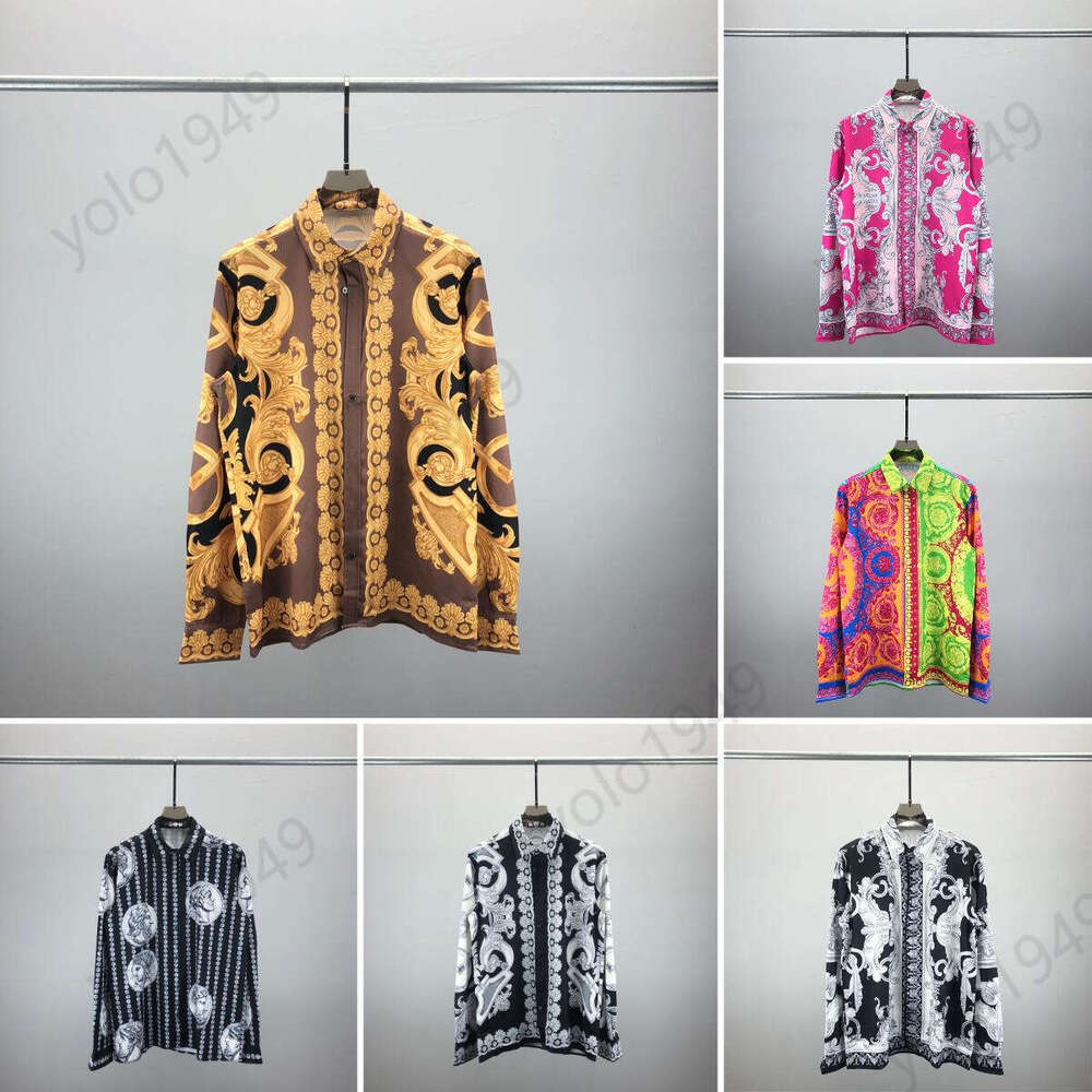 Designer Men's Casual Shirt camicia uomo Quality Designer Personality T-shirt Classic long sleeve shirt Floral letters Spring Autumn shirt size S-XXL