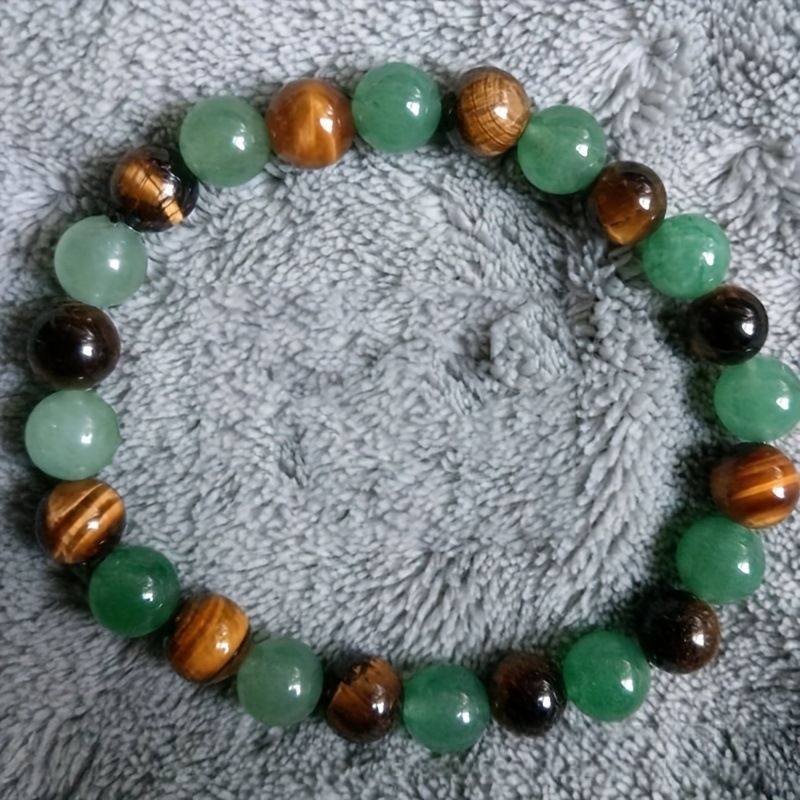 Bracelet Green Tiger Eye Gemstone Healing Stone for Delicate Daily Wear and Meaningful Jewellery Gift High Quality Texture