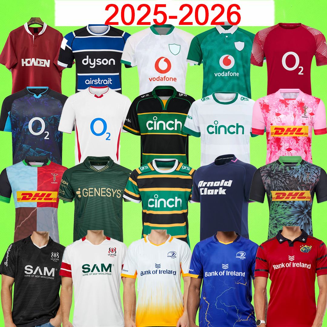 New + Retro 2025 2026 Ulster Rugby Jersey Harlequins Home Leinster Munster Away European Alternate Ireland Irish 25 26 Northampton Saints Bath Shirt Connacht Stadium