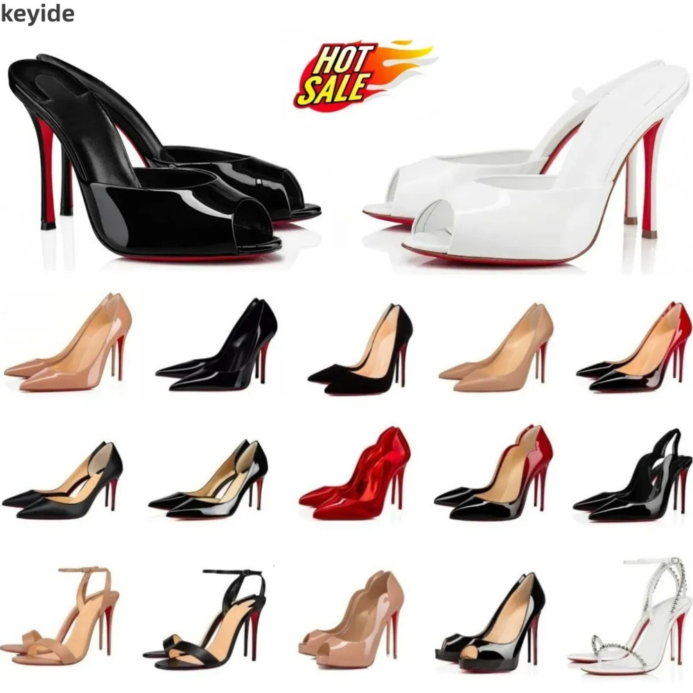 Designer Heels High Heels Womens Sandals Slingback Classic Heels Pointed Toes Sandals Black Red Patent Leather Sexy Pumps Dress Shoes Wedding Party Shoes Size 35-42
