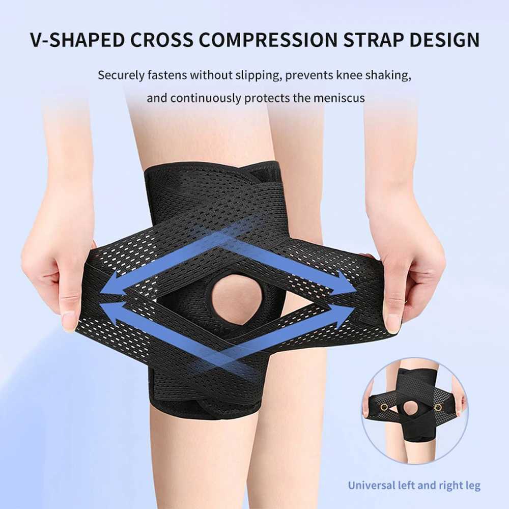 1PC Professional Knee Brace with Side Stabilizers Knee Support with Patella Gel Pad for Meniscus Tear Knee Pain Injury Recovery J250917