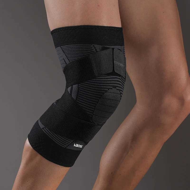 1 Pc Elastic Breathable Knee Support Sleeve with Adjustable Straps J250917