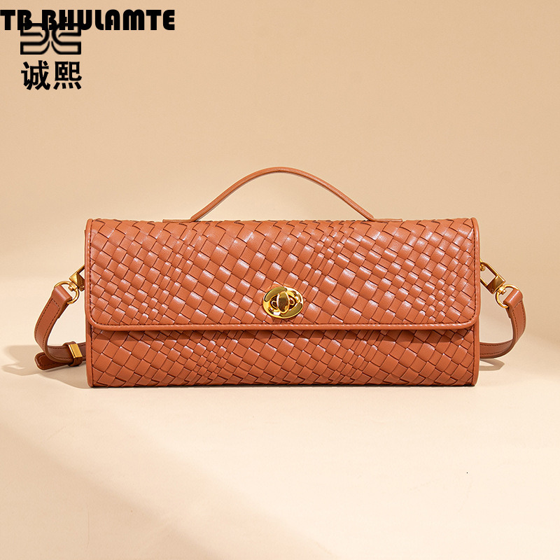 Free Shipping Designer Bag Niche High-end Woven Single-shoulder Baguette Bag Fashion Luxury Bag Clutch Evening Bag Versatile Women's Crossbody Ba