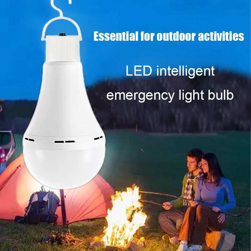 6pcs 18W Rechargeable LED Bulbs 1200mAh Battery Energy Storage 6500K White Light Multifunction Emergency Lighting C250917