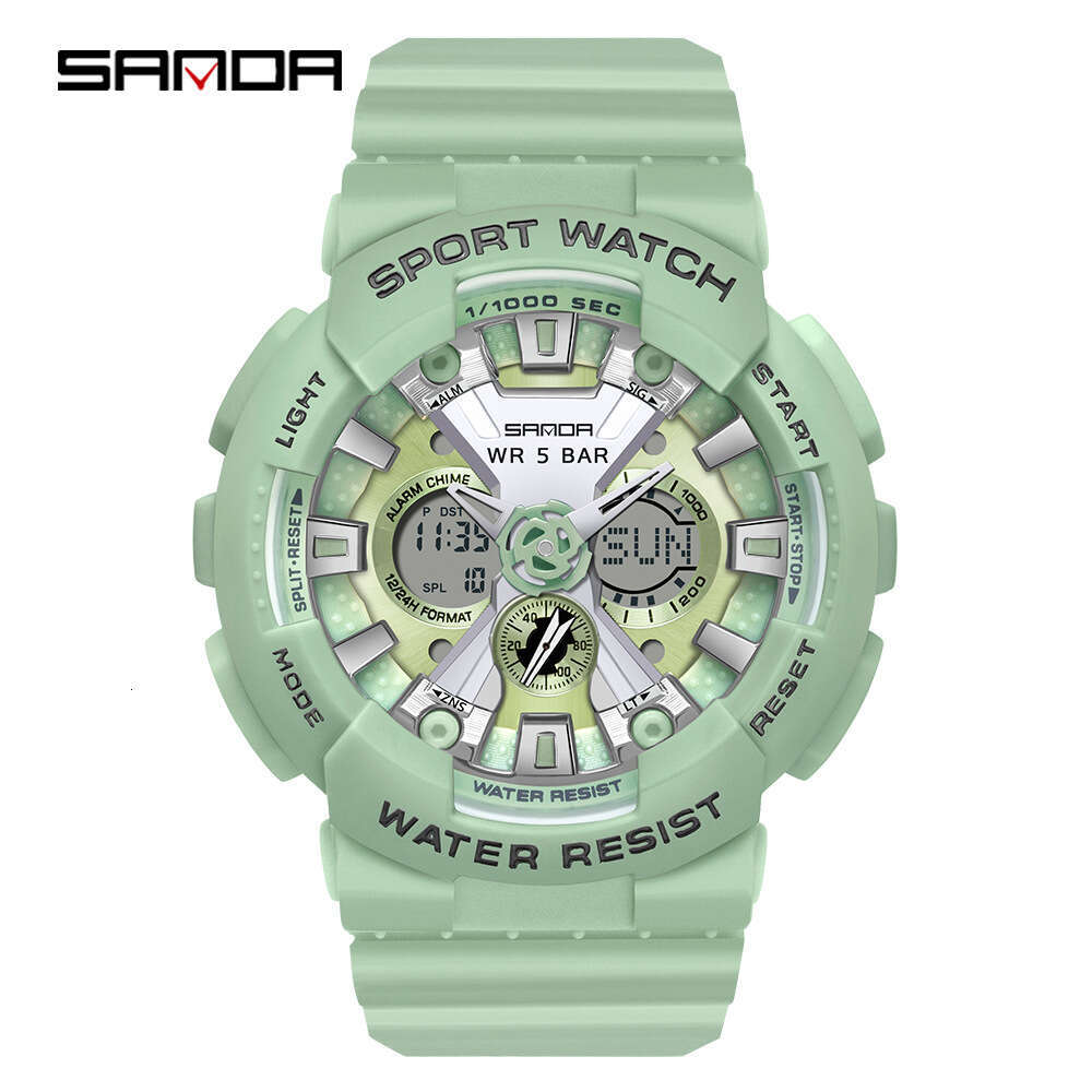 DHgargets Sanda Couple Style 6068 Small Personality Creative Dial Youth Men and Women Student Watch