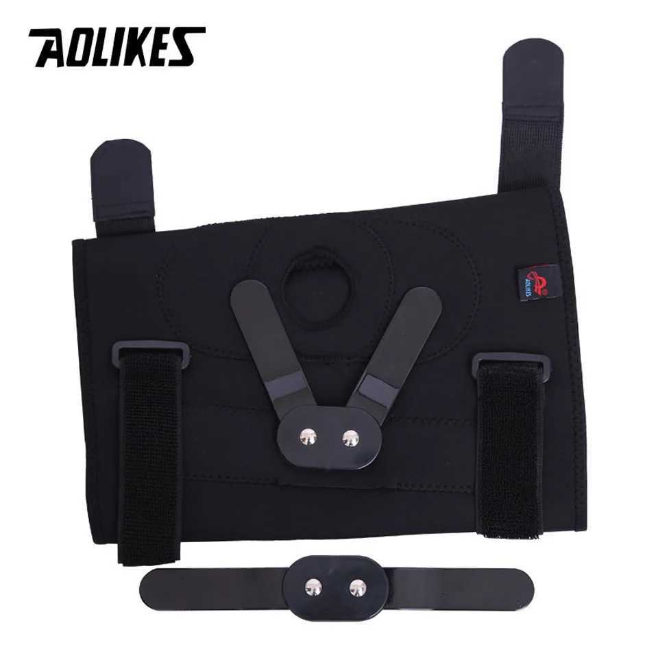 AOLIKES 1PCS Professional Sports Safety Knee Support Brace Patella Knee Pads Hole Sports with Metal Plate Black J250917