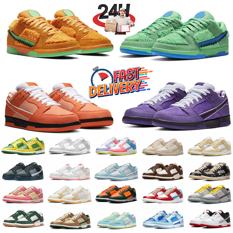 with box Designer Shoes Men Women Lobster Sneakers Panda Triple White Black Grey Fog Orange Pink University Blue Red Green Red Hiking Outdoor Mens Sports Trainers
