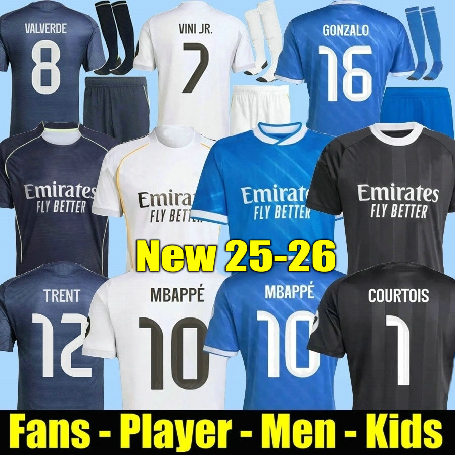 2025 2026 soccer jerseys 25 26 football shirt CAMAVINGA Mbappe MODRIC VALVERDE Fourth camiseta men kids uniforms VINI JR BELLINGHAM ARDA GULER ENDRICK