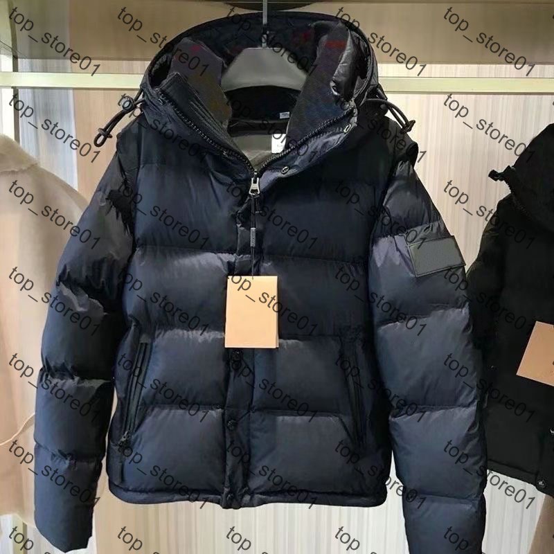 5A Designer Men's Puffer Jacket fashion Women Removable hood 2025 Classic Embroidered Badge jacket mens vest Winter Bodywarmer Outdoor Warm hooded jacket