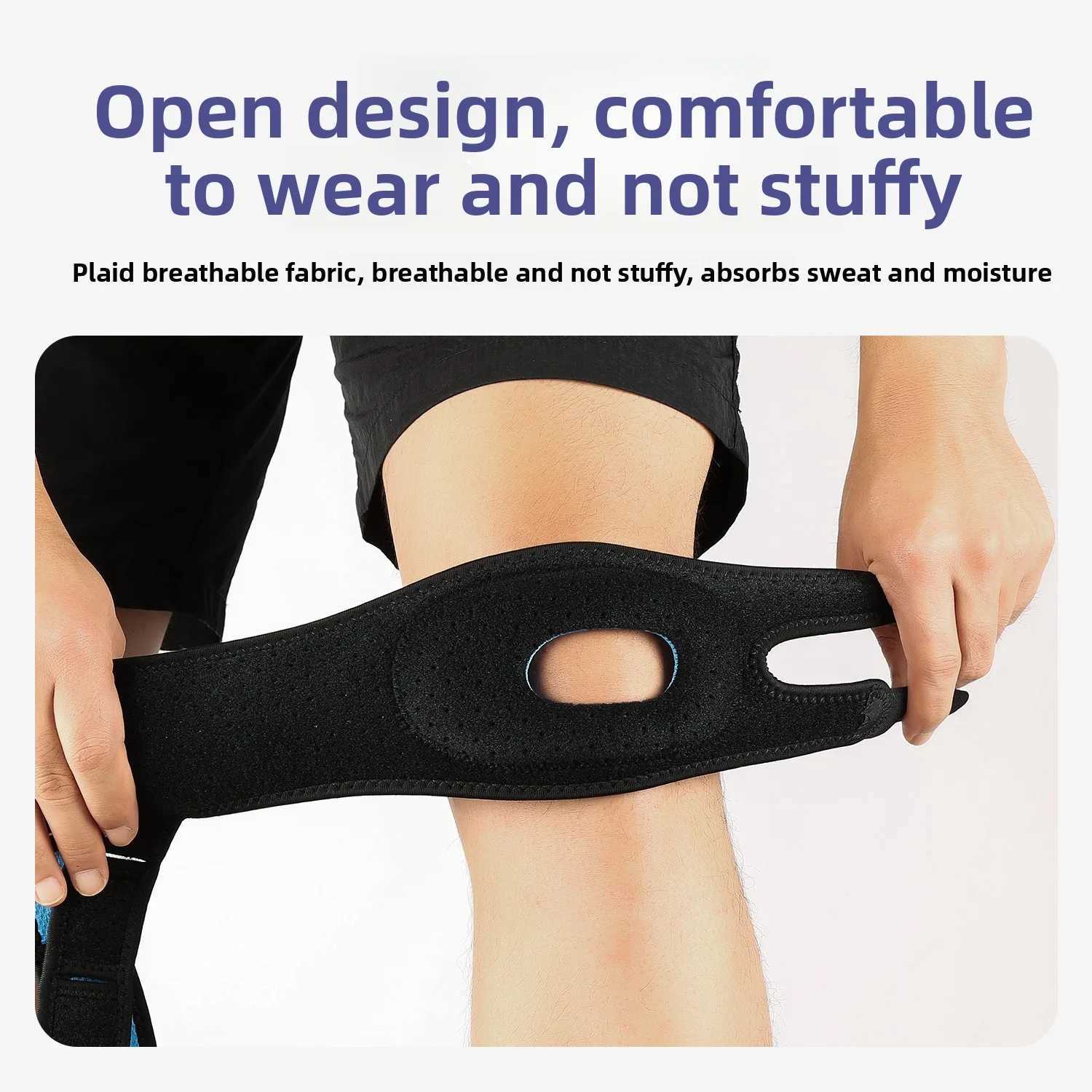 1Pc Patella Knee Brace Patellar Tendon Support Strap with O Gel Pad for Women Men Knee Pain Arthritis Tendonitis Knee Guard Pads J250917